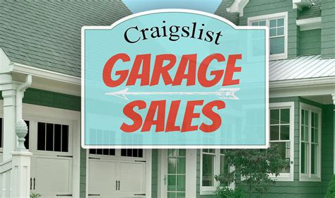see also. . Garage sales in craigslist